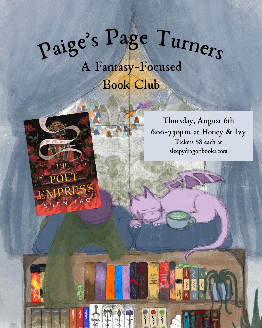 “Paige’s Page Turners” August Book Club at Honey and Ivy in Manassas